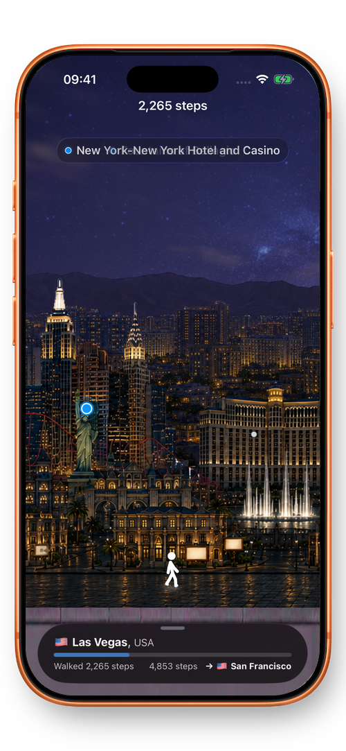 Walker showing Las Vegas at night